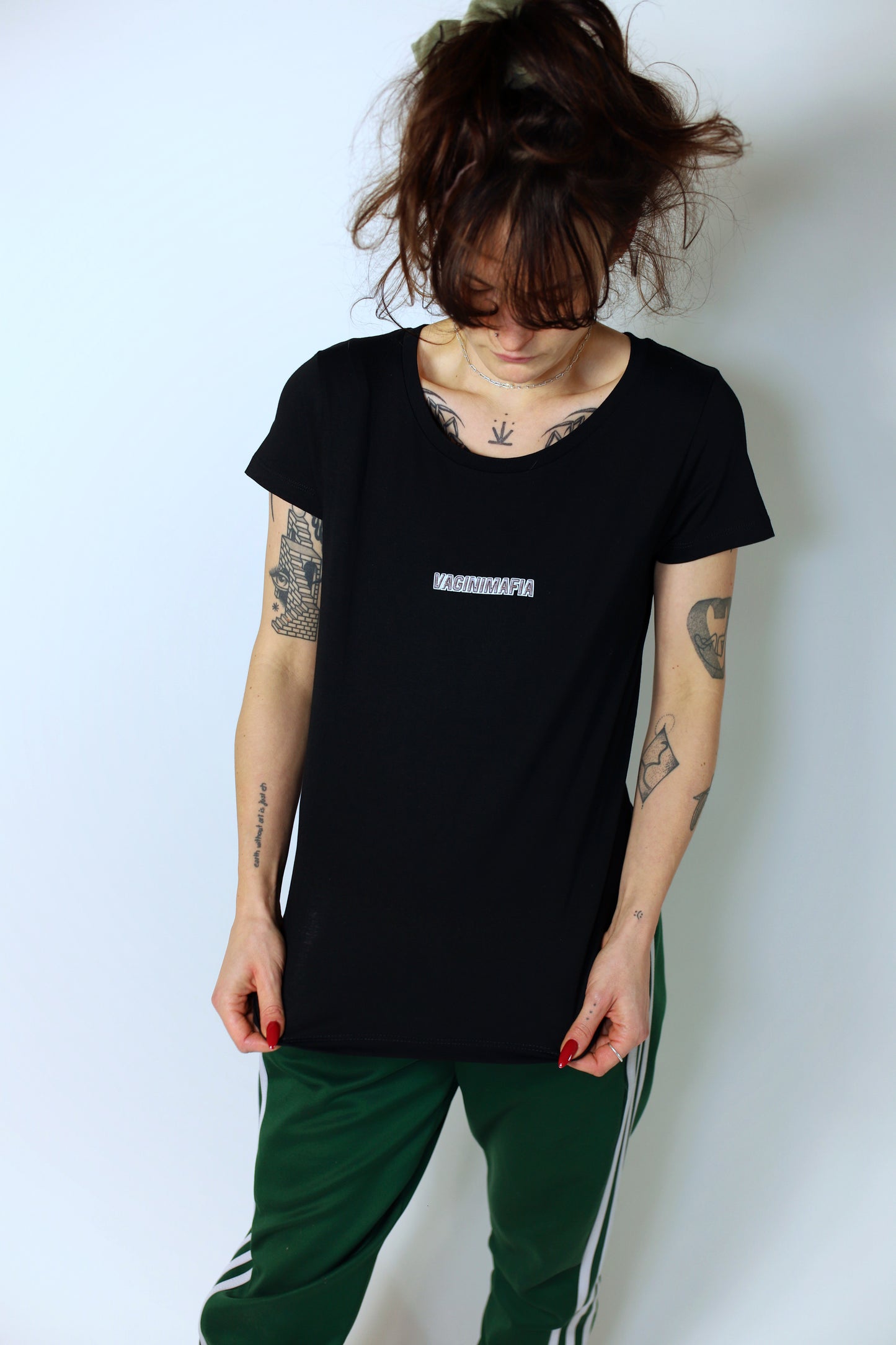 V-Shirt Veni Vidi Vagini SCREEN PRINT, slim fit